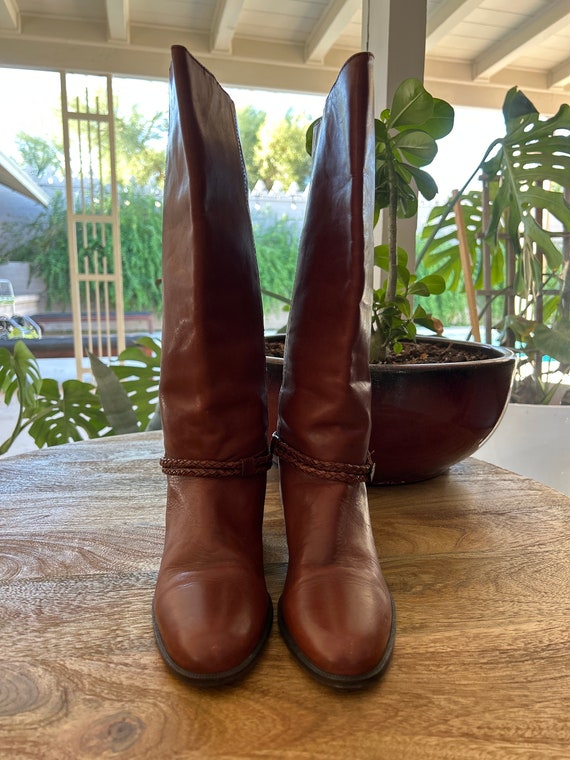 Brown Leather Riding Boots - image 2