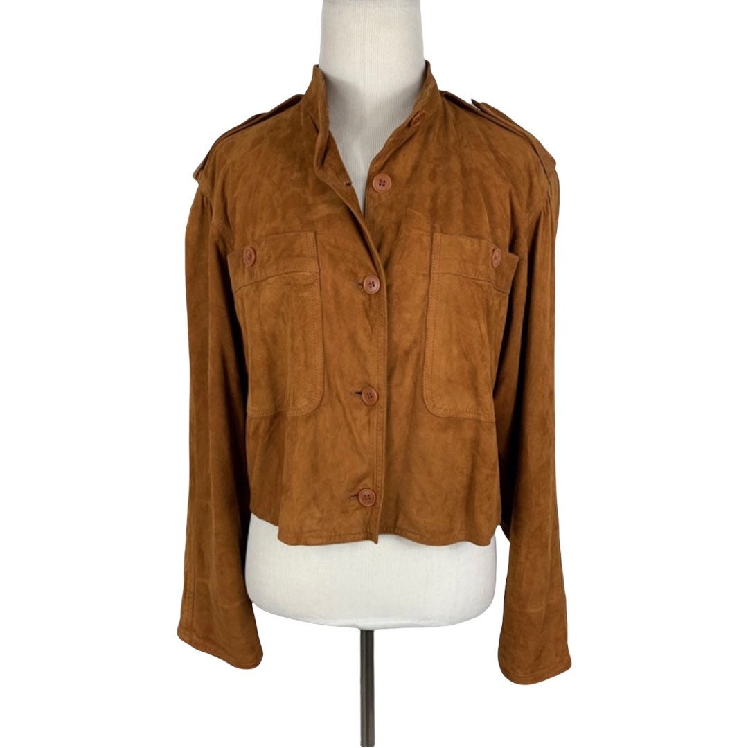 GUCCI Cropped Suede Jacket 42 - Etsy