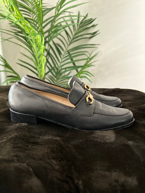 Salvatore Ferragamo Sport Black Leather Loafers