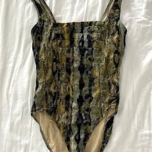 90’s Snakeskin Print Swimsuit