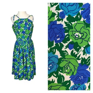 Vintage 50’s Rose Print Fit and Flare Sundress