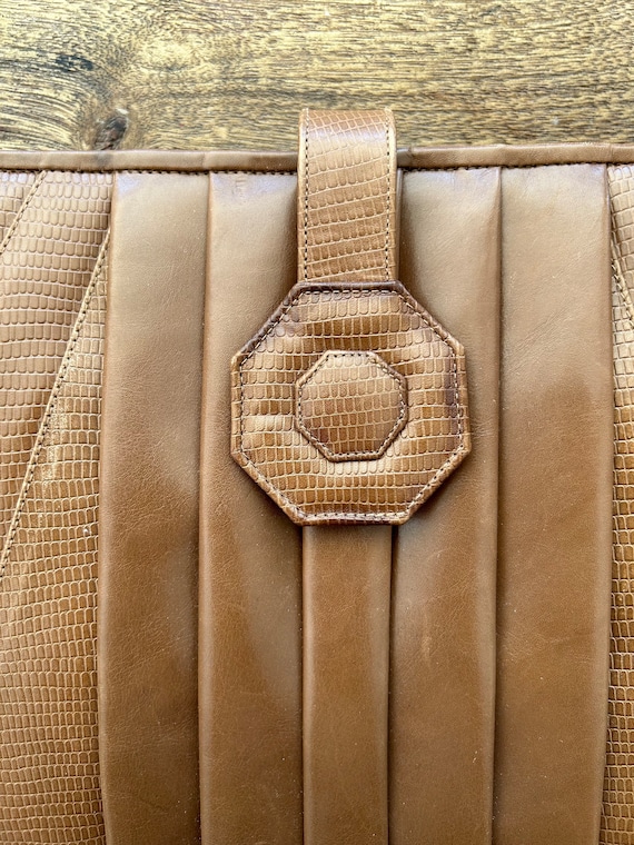 Vintage Oversized Leather Clutch - image 2