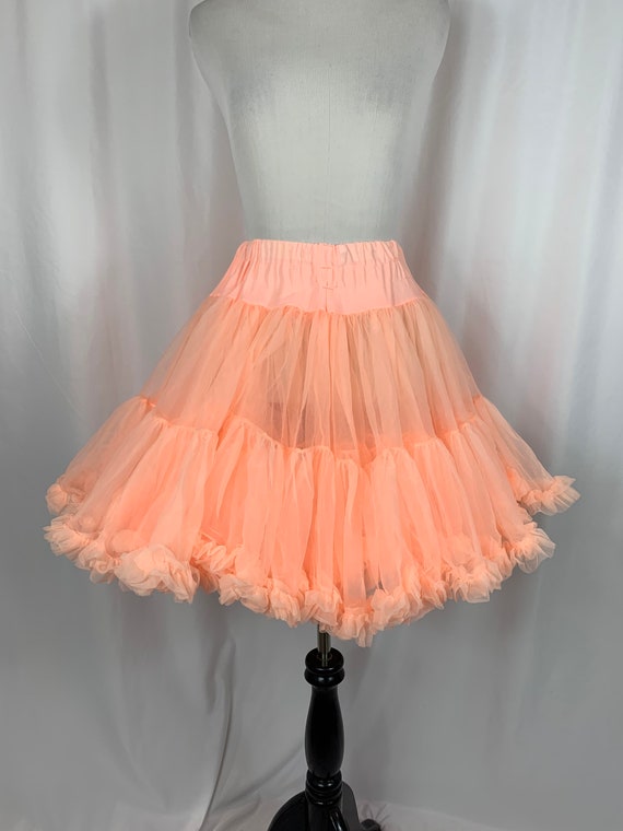 Vintage Peach Tulle Circle Skirt
