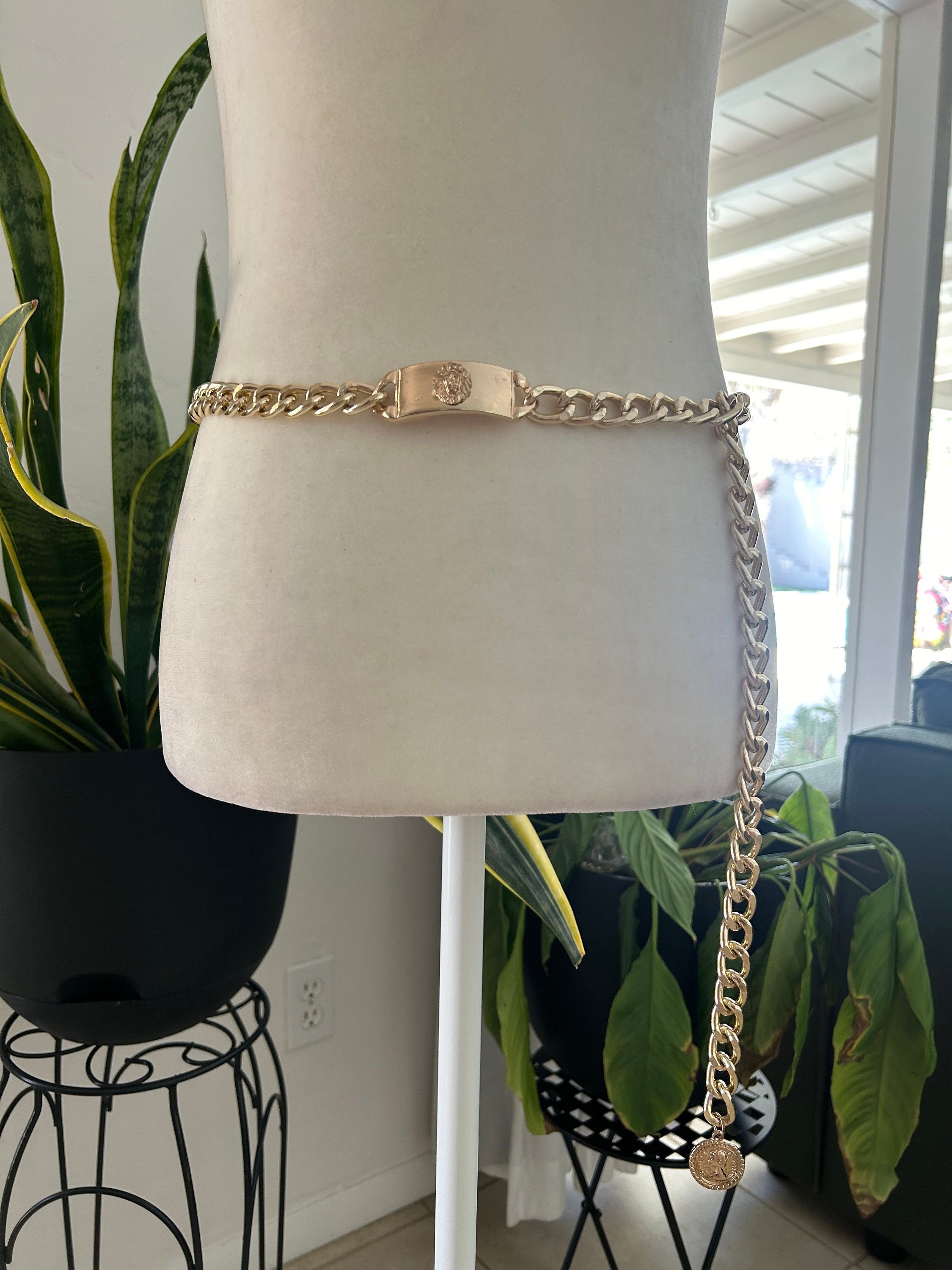 Vintage Gold Lion Head Belt - Etsy display picture 2
