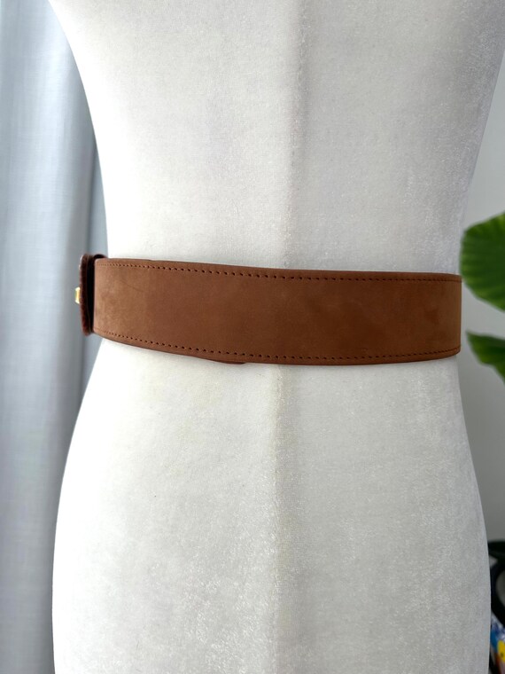 Vintage Mondi Brown Suede Belt 28-32 Inch Waist - Etsy Australia display picture 3