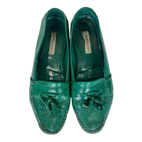 Emerald Green Leather Cole Haan Loafers 