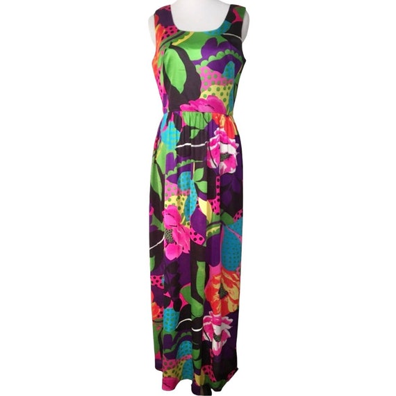 60's Jersey Maxi Dress - image 3