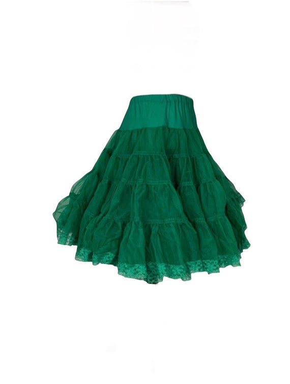 Vintage Emerald Green Tulle Circle Skirt - image 3