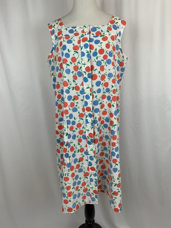 Vintage Cherry Novelty Print House Dress
