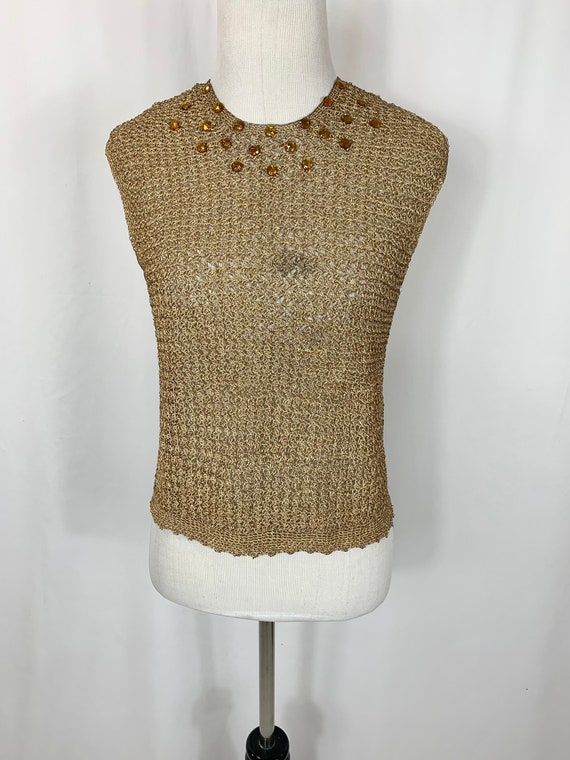 Vintage 1940’s Gold Mesh Sweater