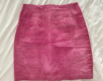 90's Pink Suede Mini Skirt