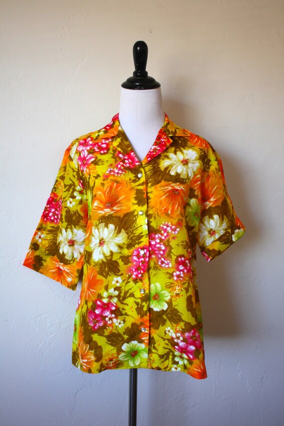 Vintage H Bar C California Ranchwear Hawaiian Shir