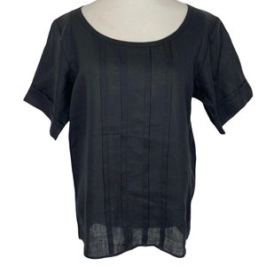 Vintage YSL Black Linen Blouse