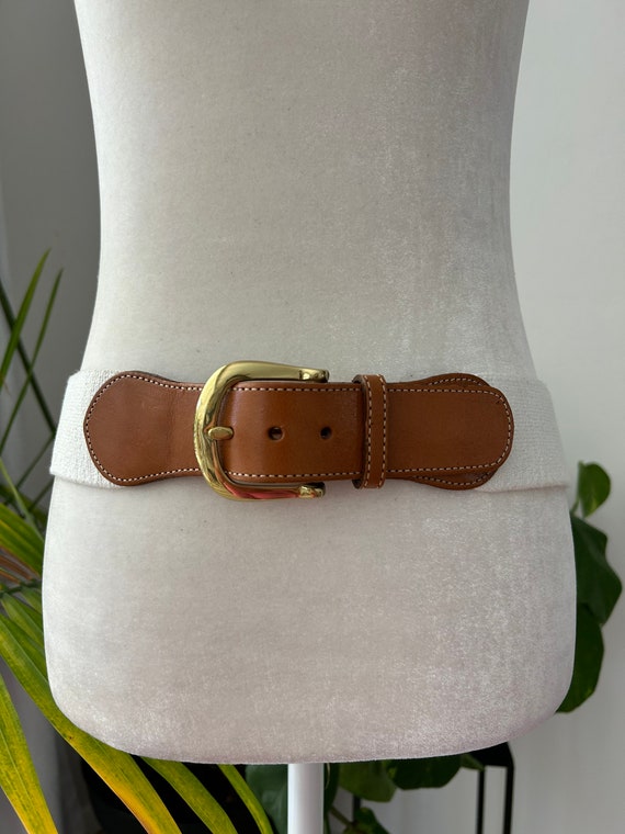 Leather and Canvas Belt