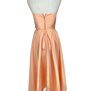 Vintage 70s Peach Cocktail Dress image 4