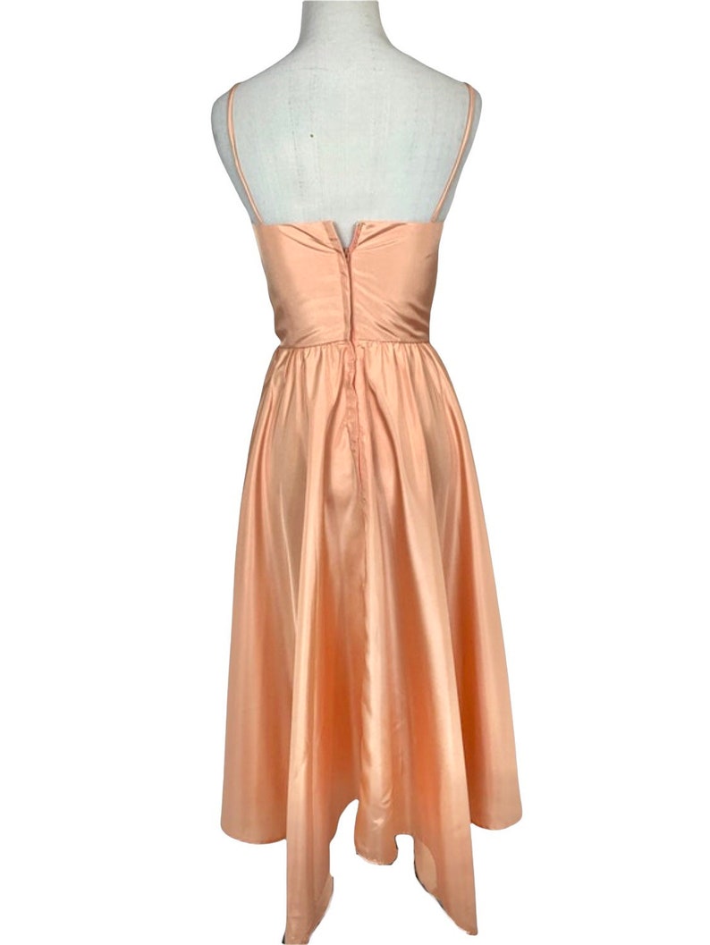 Vintage 70s Peach Cocktail Dress image 4