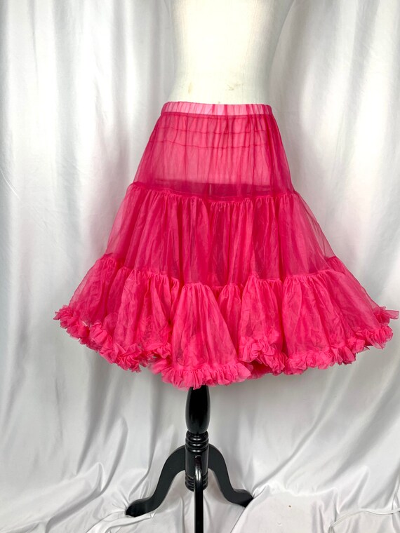 Vintage Fuchsia Pink Tulle Circle Skirt