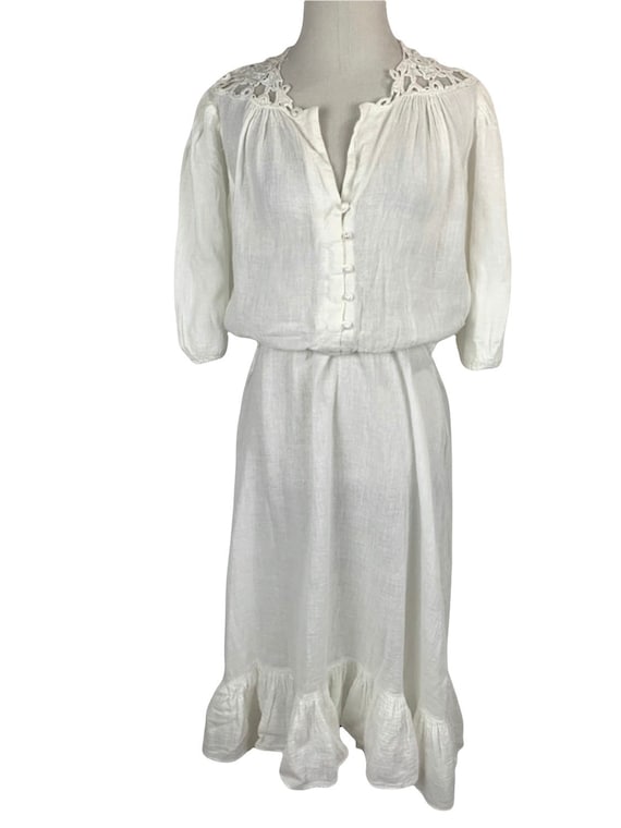 Vintage Indian Gauzy Cotton Dress - image 2
