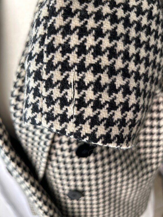 Cropped Houndstooth Double Breasted Jacket - image 4