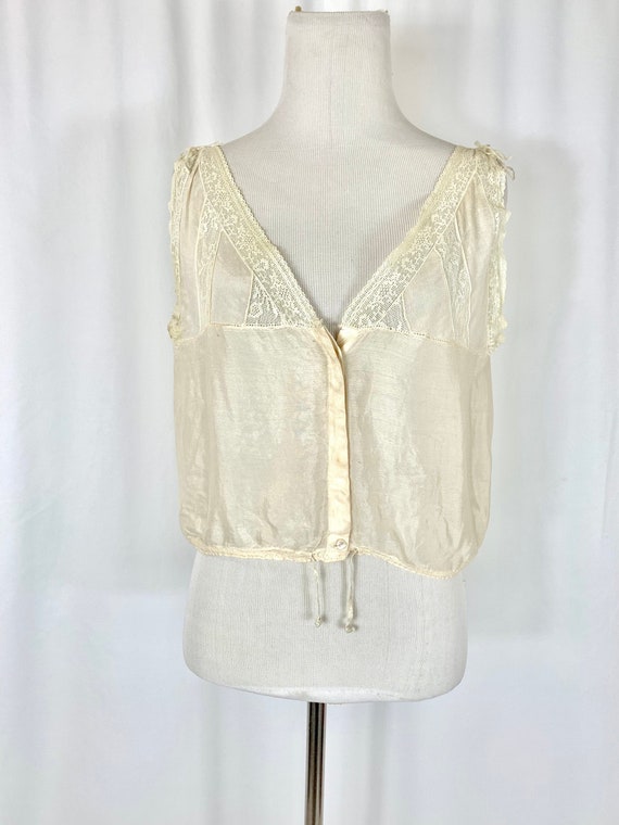 Antique Edwardian Silk Bra Top