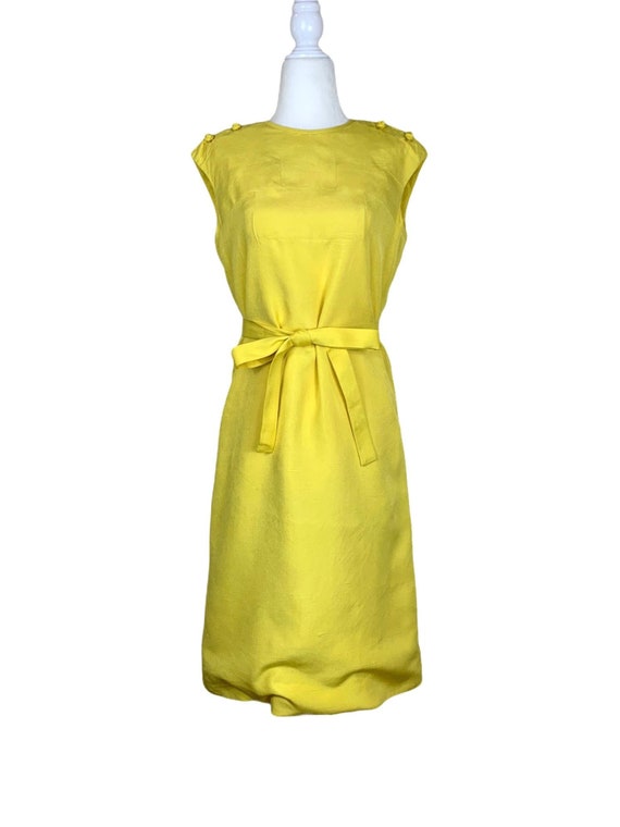 Yellow Silk Shift Dress