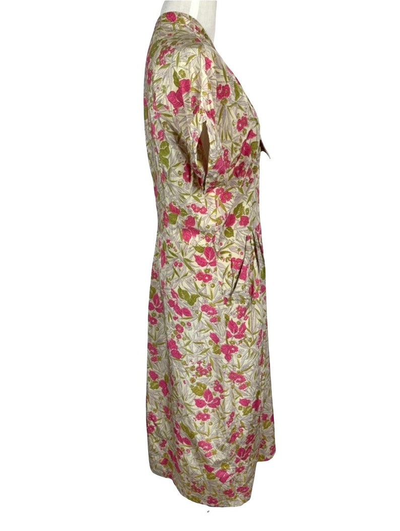 40s Floral Rayon Dress image 4