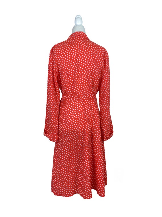 Vintage Handmade Heart Print Dress - image 5