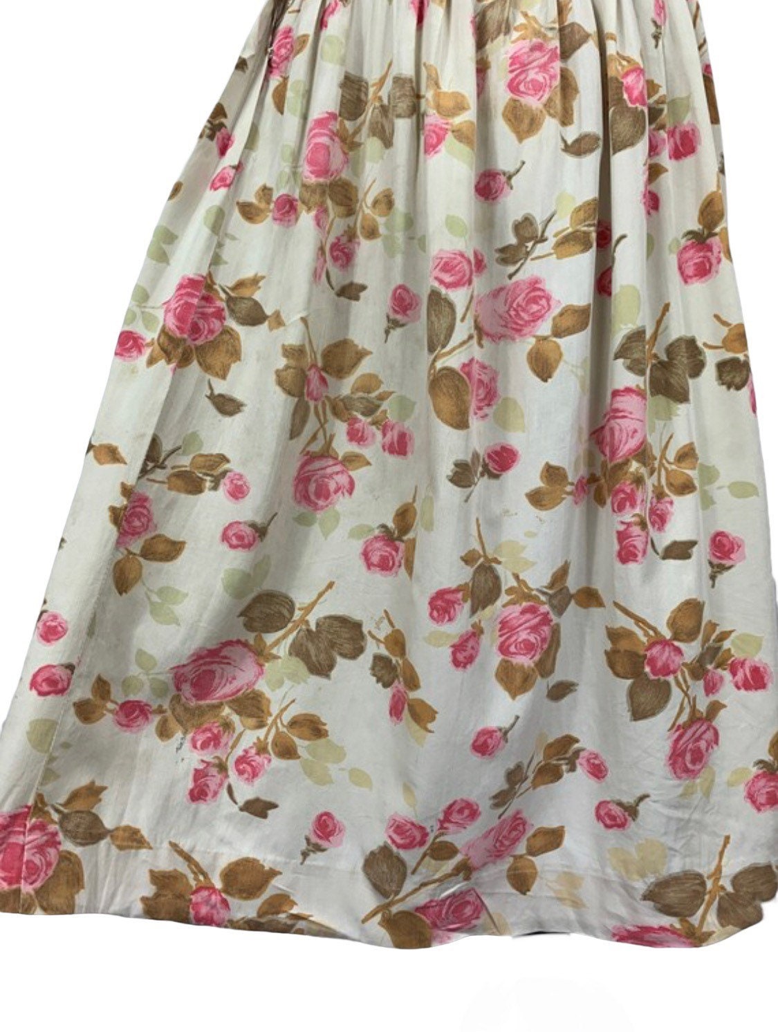 slim fit dress slacks Green and Pink Floral Print Dress- Women's Fit and Flare Mini Dress Medium