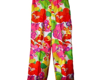 60’s Psychedelic Print Silk  Pants