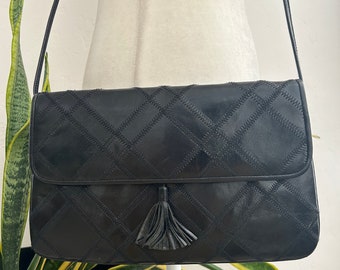90’s Leather Patch Crossbody Clutch