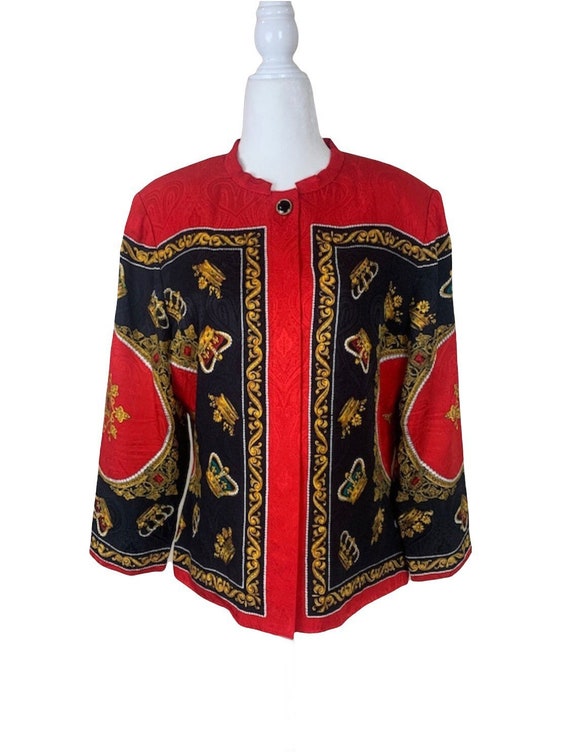 90’s Silk Baroque Blouse - image 1