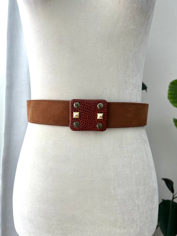 Vintage Mondi Brown Suede Belt 28-32 Inch Waist - Etsy display picture 3
