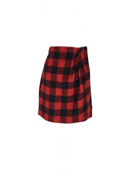 90’s Plaid Wrap Mini Skirt View 2