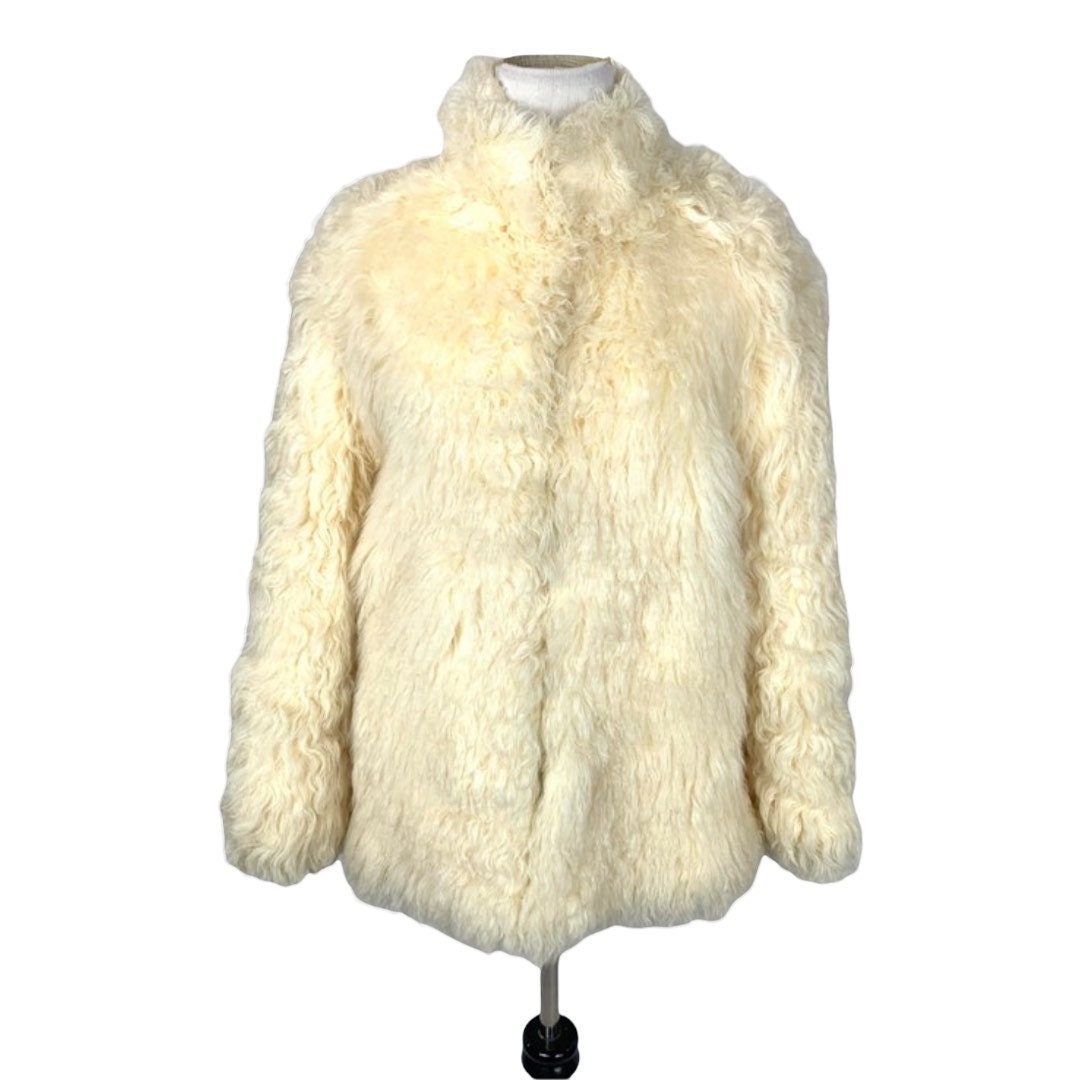 Occident Winter Oversize Womens Lamb Mongolian Fur Wool Fur Parka Coat Jackets 