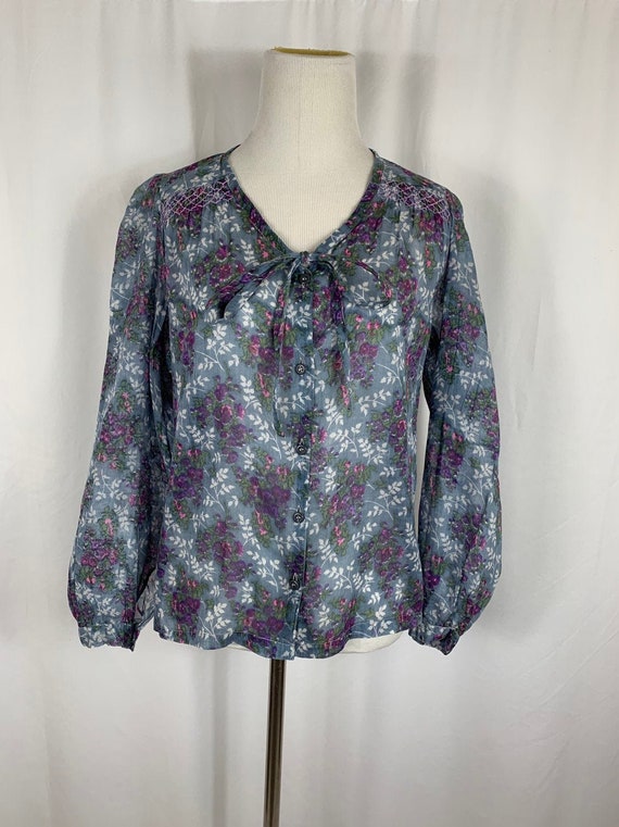 Vintage 70's Star of India Indian Cotton Gauze Blo