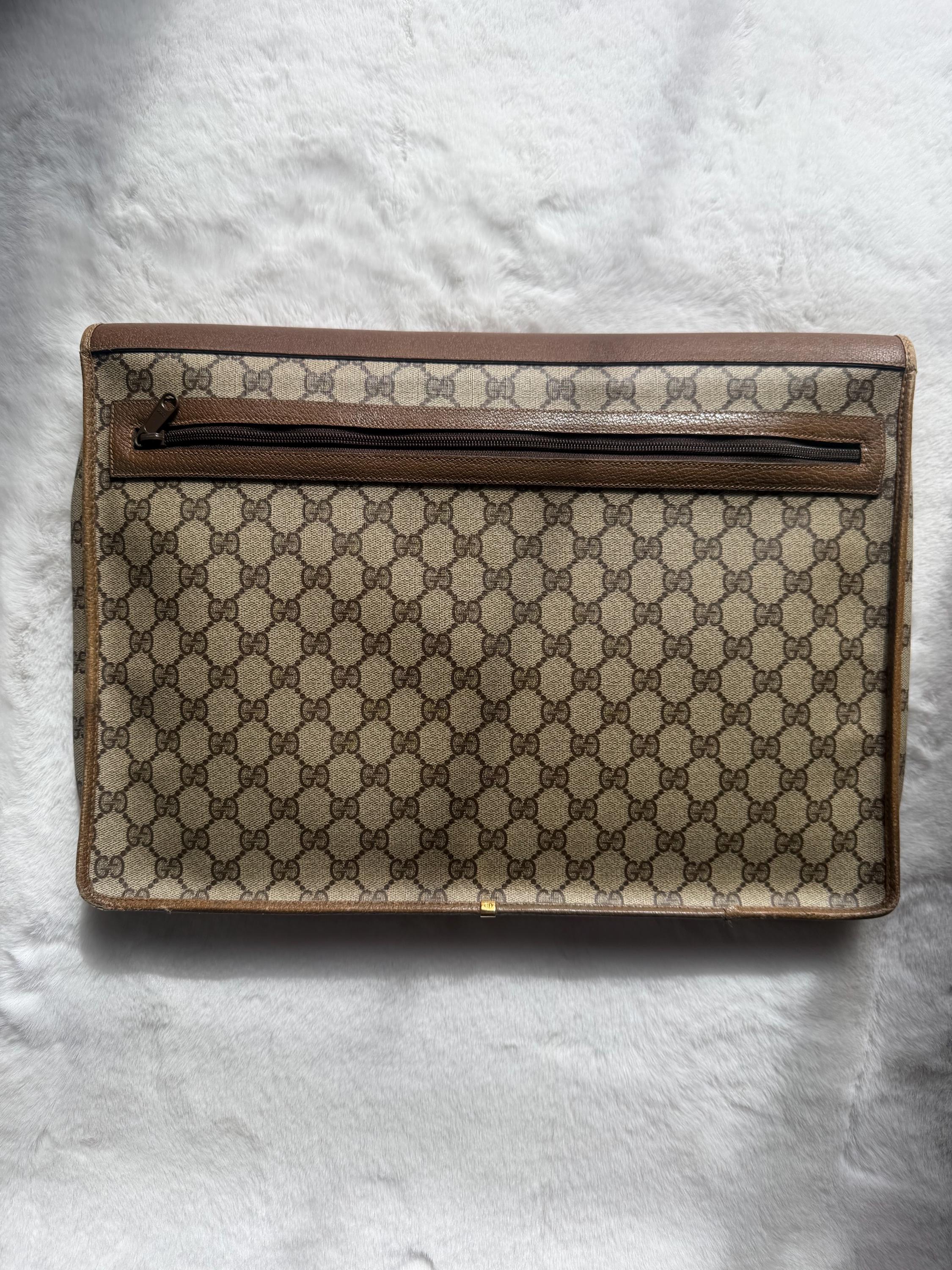 Vintage Gucci GG Plus Logo Portfolio Bag - Etsy