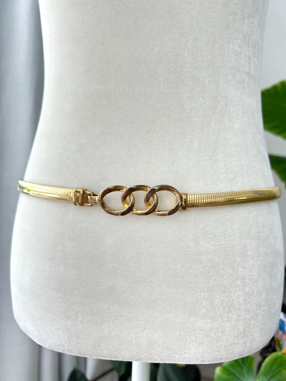 Vintage snake belt gold - Gem