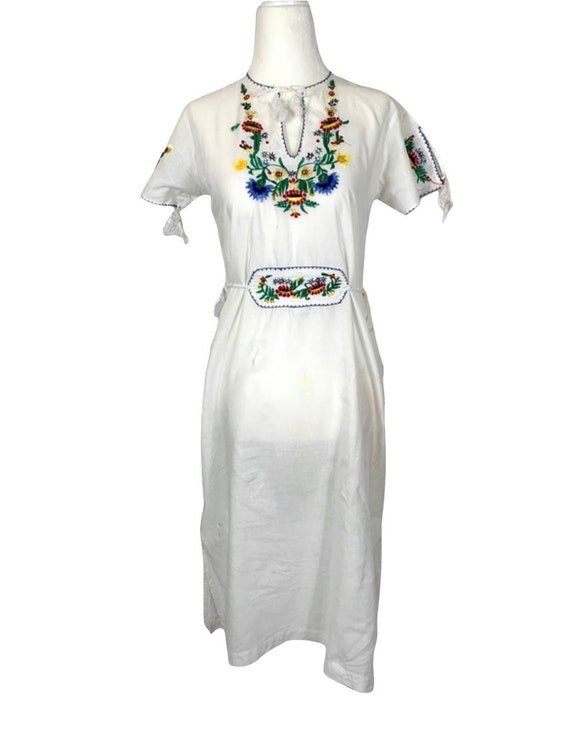 Vintage Indian Embroidered Cotton Dress - image 2
