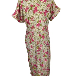 40s Floral Rayon Dress image 5