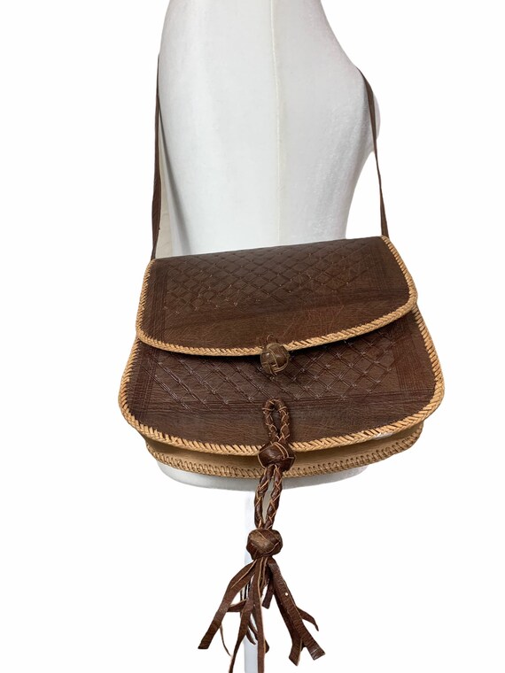 Vintage Moroccan Chocolate Leather Bag