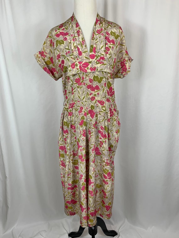 Vintage 1940s Handmade Rayon Dress