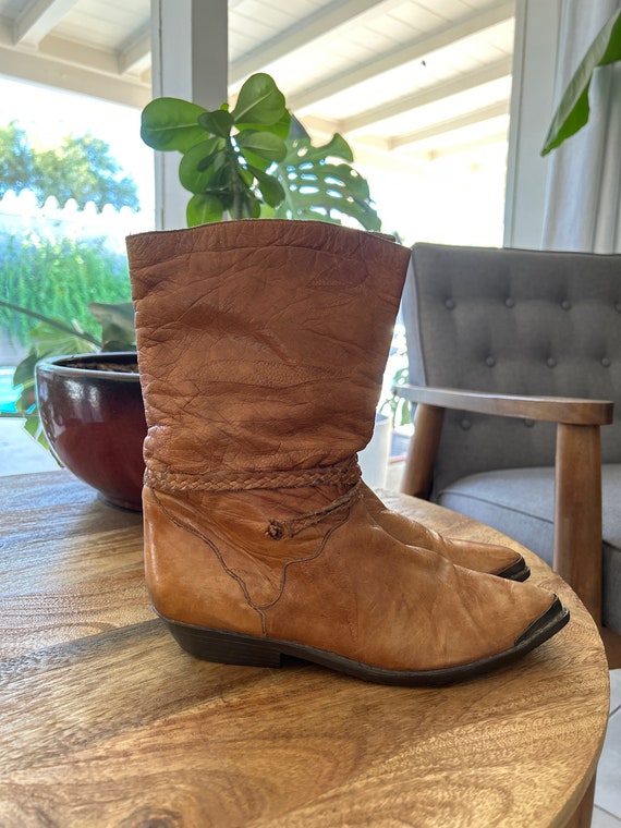 Vintage Leather Western Boots 10