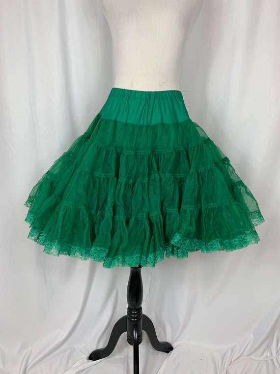 Vintage Emerald Green Tulle Circle Skirt