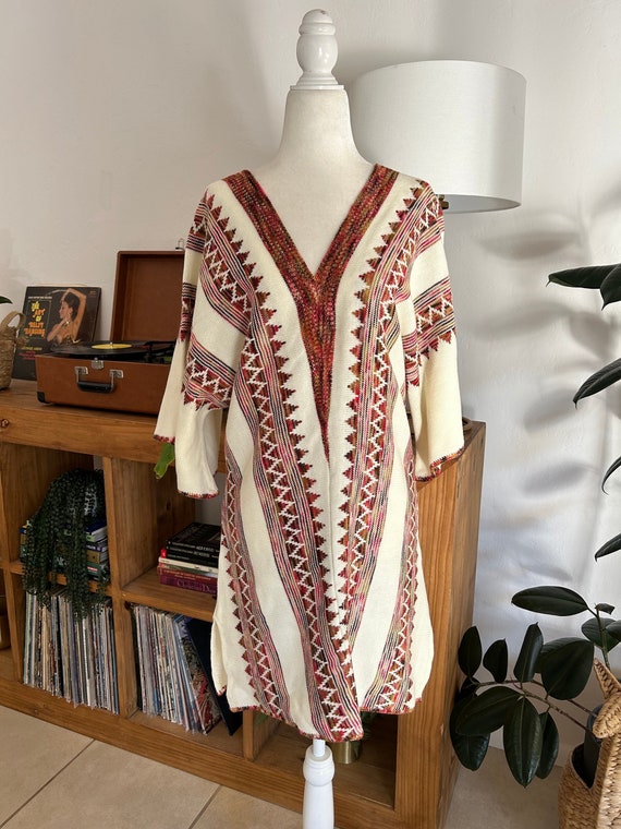 Vintage Knit Poncho Sweater Tunic