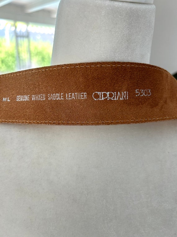 High Waisted Tan Leather Belt - image 5