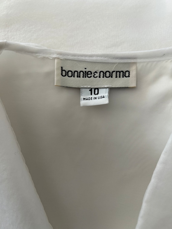 90's White Chiffon Statement Blouse - image 4
