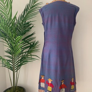 60's Embroidered Souvenir Shift Dress image 3