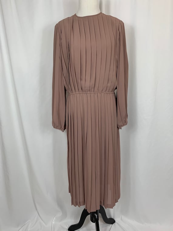 Vintage 80's Pleated Chiffon Dress