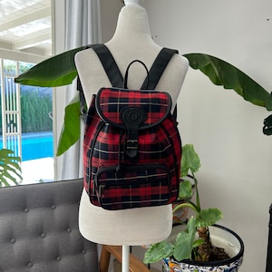 Red Tartan Plaid Backpack