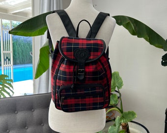 Red Tartan Plaid Backpack